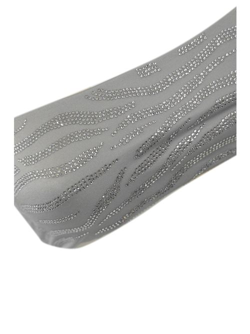 Costume da bagno top Athena con strass Silver Mc2 Saint Barth | ATHENA00348H SHINY STRASS ZEBRA SILV